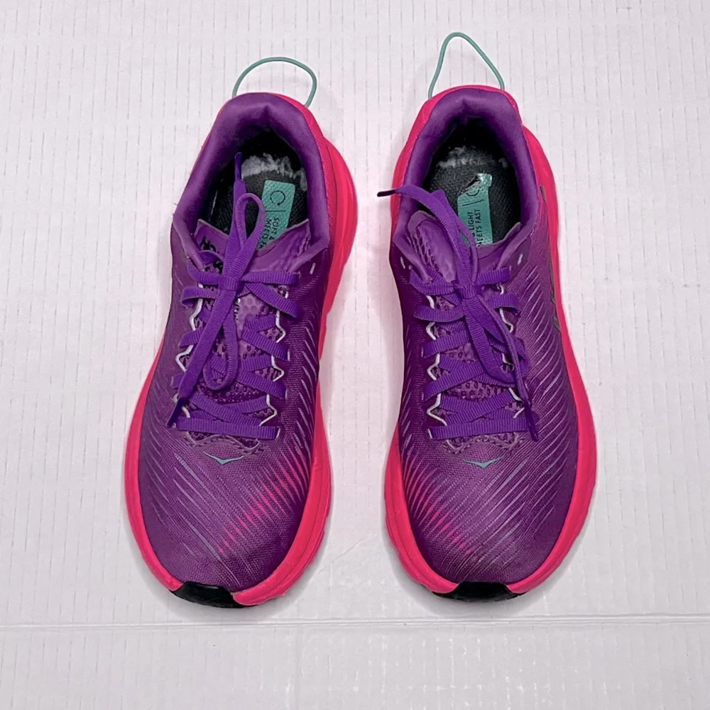 Hoka Women's Purple and Hot Pink Athletic Running Shoes
